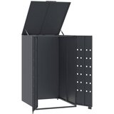  Spremnik za kantu za jednu kantu na kotačiće antracit boje 69x79x117 cm čelik | shoptok.hr