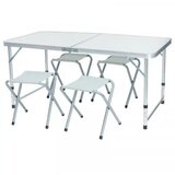  Miza za kampiranje s 4 stoli BELA HOP | Shoptok.si