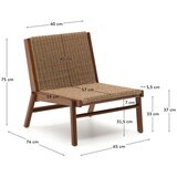 Kave Home Vrtni fotelj iz masivnega lesa v naravni barvi Itani – | Shoptok.si