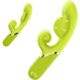 SuperLove Inflatable G-Spot Rabbit Vibrator Lime Cene