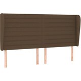  Uzglavlje s ušima tamnosmeđe 183x23x118/128 cm od tkanine | shoptok.hr