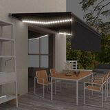 Tenda na ručno uvlačenje s roletom LED 5 x 3 m antracit | shoptok.hr