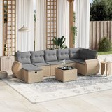  8-dijelni set vrtnih sofa s jastucima bež od poliratana | shoptok.hr