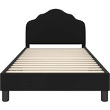  Otroški posteljni okvir z vznožjem Črna 80 x 200 cm Žamet, (5000104660) | Shoptok.si