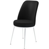 Hanah home set trpezarijskih stolica Dexa 8 kom, crna tkanina Babyface, bele metalne noge | Eponuda.com