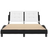  Okvir kreveta s LED-om bez madraca Zadar crno-bijeli 140 x 190 cm | Eponuda.com