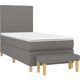  Kreveta s oprugama i madrac tamnosivi 80x200cm od tkanine | shoptok.hr