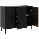 Livetastic KOMODA, črna, hrast artisan | Shoptok.si