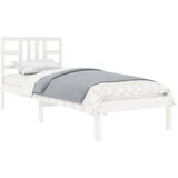  Posteljni okvir bel iz trdnega lesa 100x200 cm, (20902819) | Shoptok.si
