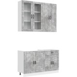  Kuhinjska jedinica PORTO 4 pcs Betonska siva Konstruirano drvo | shoptok.hr
