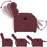 vidaXL Naslonjač na podizanje od tkanine crvena boja vina | shoptok.hr