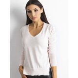 Fashion Hunters Light pink loose women's sweater | shoptok.hr