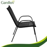 Gardlov set vrtnih stolica – 4 crne stolice za vrt, terasu i balkon, nosivost 150 kg | shoptok.hr