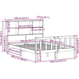 vidaXL Knjižna postelja brez vzmetnice bela 140x200 cm trdna borovina | Shoptok.si