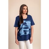 Fenzy Majica S Printom Za Veće Veličine, Tirkizna | shoptok.hr