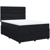  Krevet s oprugama i madracem crni 140 x 190 cm baršunasti | shoptok.hr