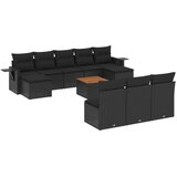 11-dijelni set vrtnih sofa od poliratana s jastucima crni | shoptok.hr
