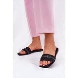 Boto Flat Ladies Slippers With Strap And Buckle Black Zilina Cene