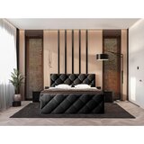 CARRYHOME POSTELJA Z VZMETNICO 160 cm x 200 cm , tekstil črna | Shoptok.si