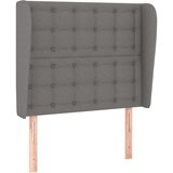  Uzglavlje s ušima tamnosivo 83 x 23 x 118/128 cm od tkanine | shoptok.hr