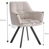 XXXL Naslanjač Romy, Krem | Shoptok.si