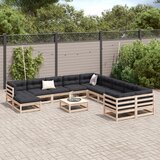  12-dijelna vrtna sofa od masivne borovine | shoptok.hr