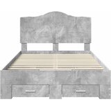  Krevetna konstrukcija s ladicama Betonski sivi 135 x 190 cm | shoptok.hr