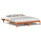  Konstrukcija postelje Voskast rjav 200 x 200 cm, (5000126476) | Shoptok.si