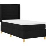 Box Spring Postelja z Blazino Črna 90x200 cm Blago, (22050707) | Shoptok.si