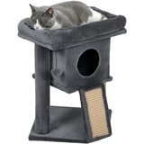 PawHut Mačje drevo 57 cm Majhno mačje drevo z mačjo votlino, ležalno ploščadjo bež, (5000238670) | Shoptok.si