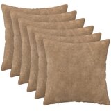 Presvlaka za jastuk 6 pcs HEERLEN Sivosmeđa 35 x 35 cm | shoptok.hr
