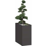 vidaXL Plantažni lonček črn 40x80x80 cm Jeklo | Shoptok.si