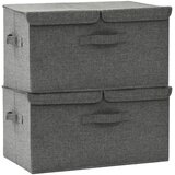  Kutije za pohranu 2 kom od tkanine 50 x 30 x 25 cm antracit | shoptok.hr