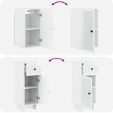  Set kupaonskih ormara od 4 dijela EDE Bijela visokog sjaja | shoptok.hr