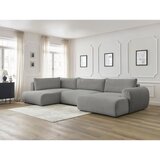 Bobochic Paris temno siva raztegljiva kotna sedežna garnitura iz rebrastega žameta (desni kot/v obliki črke "u") lucien | Shoptok.si