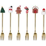 Tognana Set od 6 viljuškica za desert Antony Jingle Bites, Zlatne boje | Eponuda.com