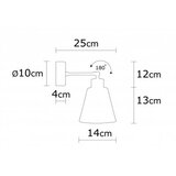 Opviq Stenska svetilka v bakreni barvi/v naravni barvi ø 14 cm Manavgat – | Shoptok.si