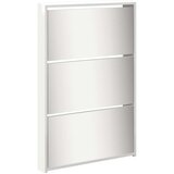 vidaXL Ormarić za cipele s ogledalom i 5 razina bijeli 63x17x169 5 cm | shoptok.hr