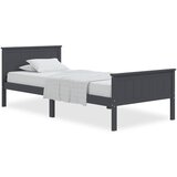 The Living Store Posteljni okvir siv iz trdne borovine 100x200 cm - Posteljni Okvir, (21524179) | Shoptok.si