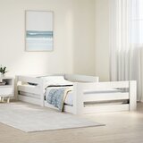 vidaXL Posteljni okvir brez vzmetnice bel 100x200 cm trdna borovina Cene