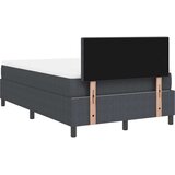 Box vzmetnica s podstavkom z vzmetnico in LED temno siva mala dvojna korduro tkanina, (22083324) | Shoptok.si