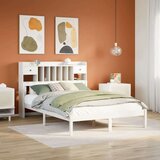 vidaXL Krevet s regalom z knjige bez madraca bijeli 140x200cm borovina | shoptok.hr
