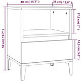  Nočna omarica dimljeni hrast 40x35x50 cm, (20671625) | Shoptok.si
