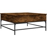 Furnova Klubska mizica dimljeni hrast 95x95x45 cm inž. les in kovina, (21914969) | Shoptok.si