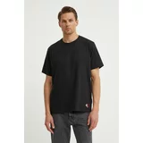 Les Deux Bombažna kratka majica moška, črna barva, LDM101179