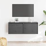 Maison Chic Stenska omarica - Zidna omarica 2 kosa siva 40x30x50 cm trdna borovina iu706, (22063080) | Shoptok.si