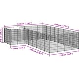  Kavez za pse crni 10,89 m² čelični | shoptok.hr