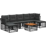  Zunanja garnitura za sedenje 8 pcs Črna in Temno siva Poliester, (5000270495) | Shoptok.si