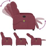 vidaXL Električni masažni naslanjač vinsko rdeče blago | Shoptok.si