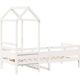  Dnevni krevet s krovom bez madraca bijeli 80x200cm masivno drvo | shoptok.hr